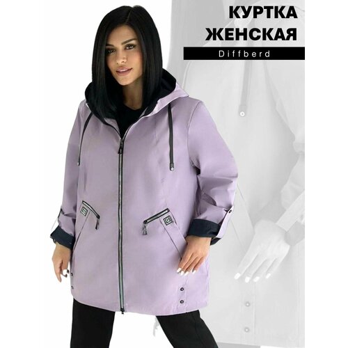 фото Куртка , размер 64, фиолетовый aura