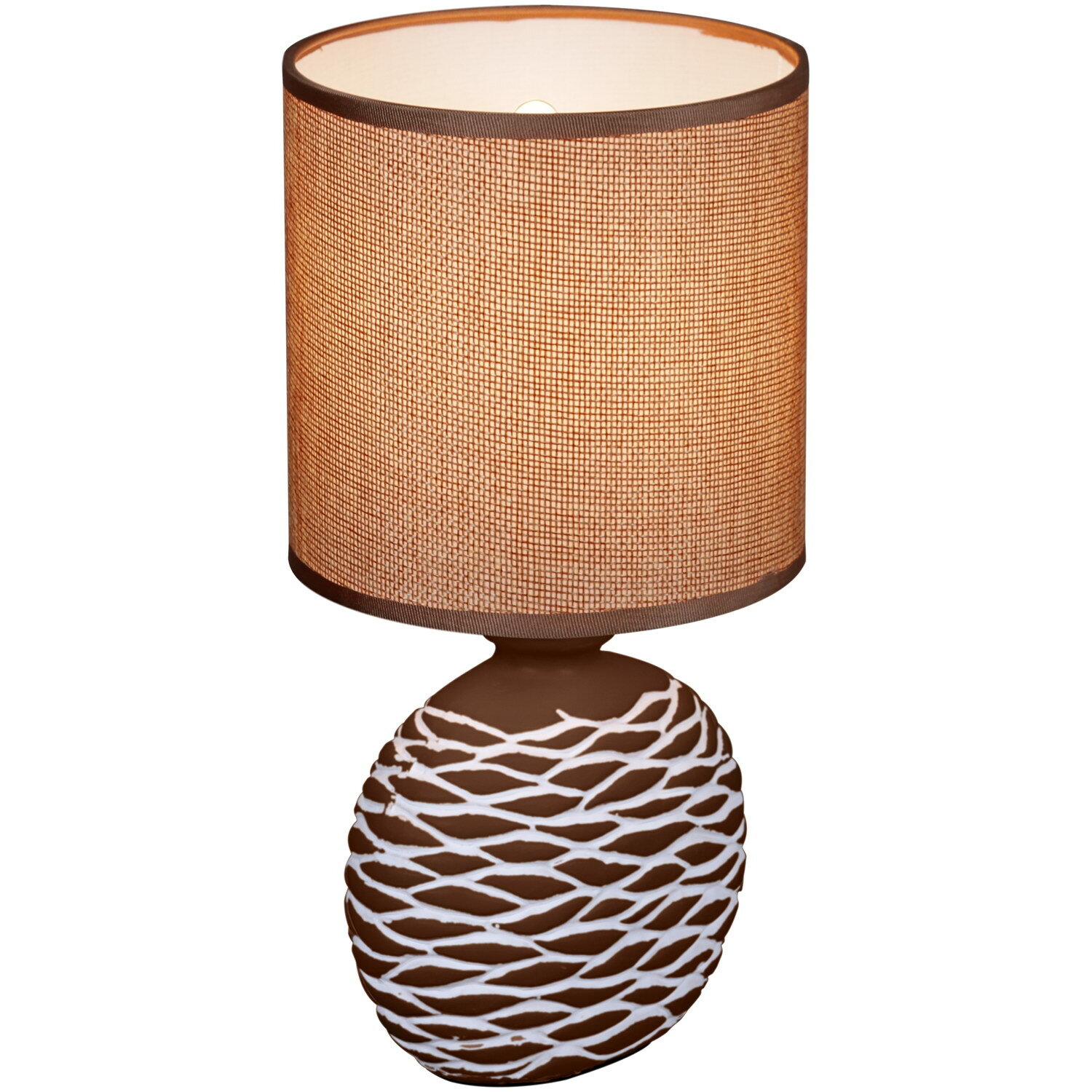 фото Лампа с абажуром, Светильник настольный Reluce 98231-0.7-01 LIGHT BROWN