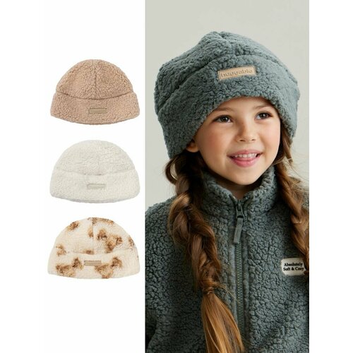 фото Шапка бини happy baby, размер 50-52, dark green