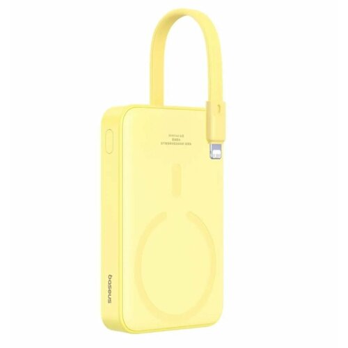 Внешний аккумулятор Baseus Magnetic Mini Wireless Fast Charge Power bank IP Edition 10000mAh 20W Lemon Yellow 470000₽
