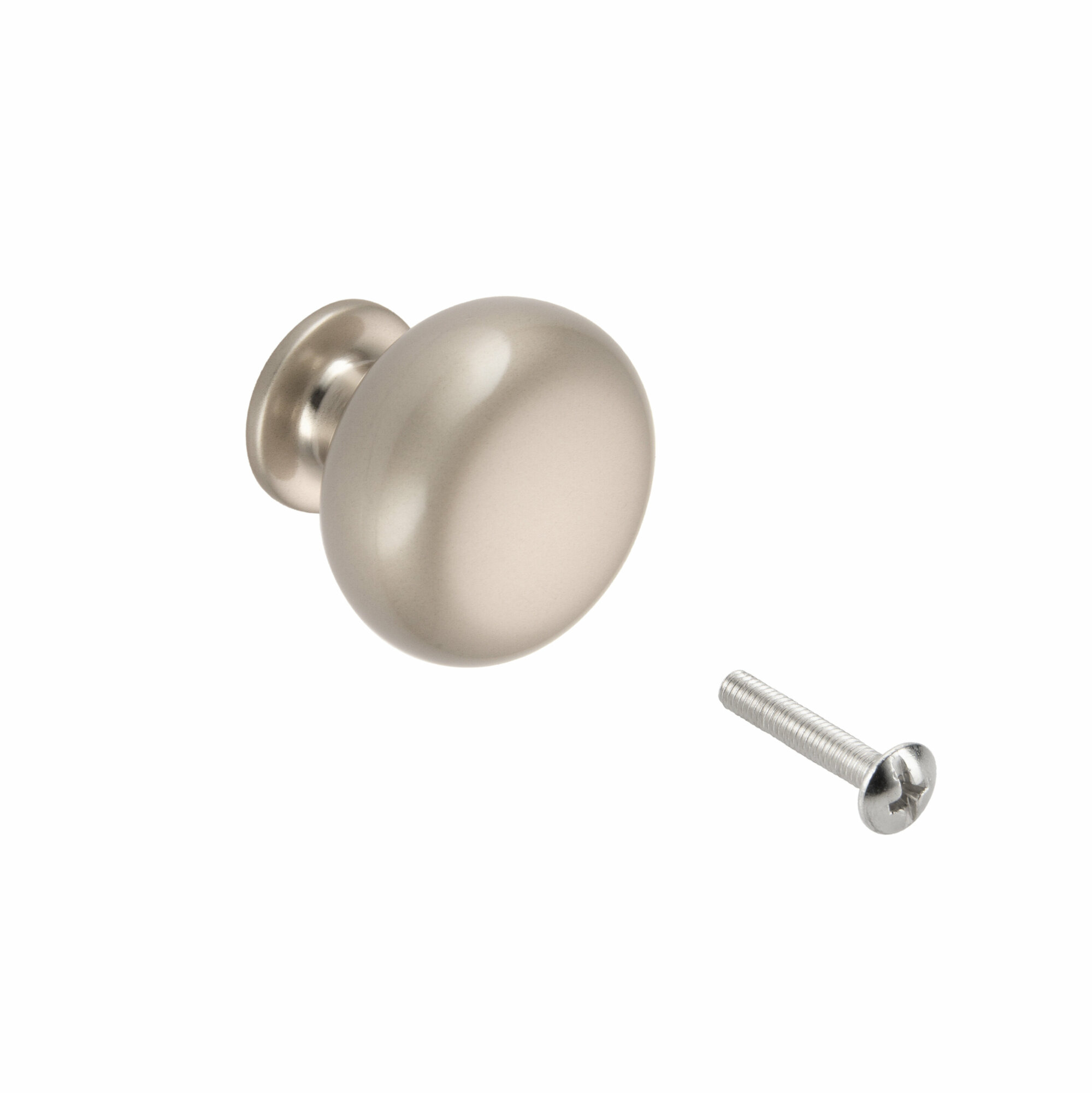 Мебельная ручка-кнопка EDSON 8110 SATIN NICKEL (комплект 2 штуки) | матовый никель