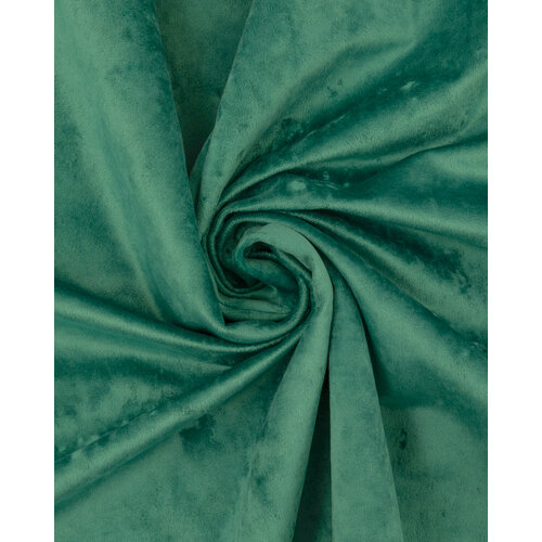 Ткань Велюр, модель Жанет, цвет Изумрудный (14) (Ткань для шитья, для мебели)