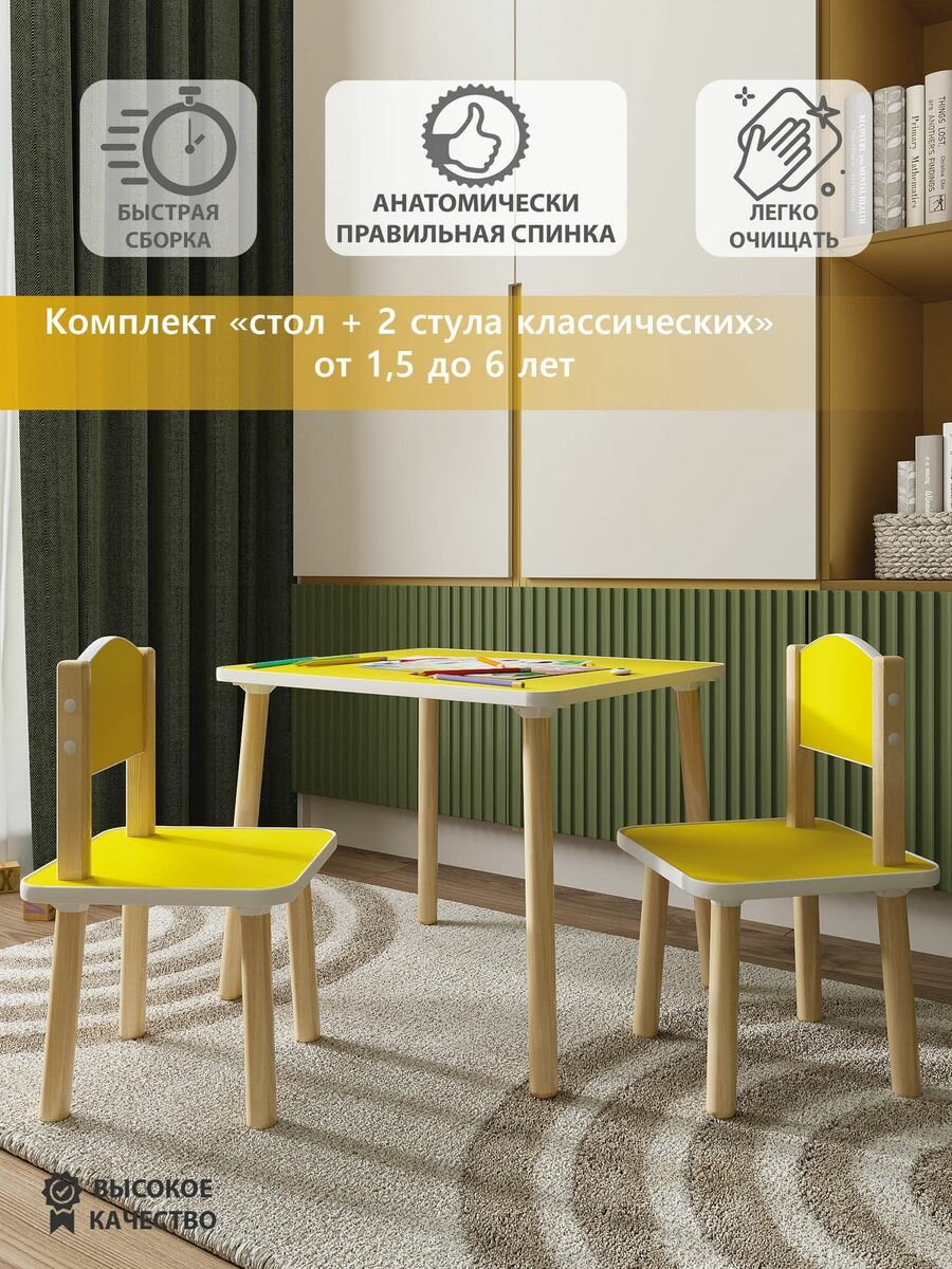Наборы мебели для детей MEBEL GROMOV желтый