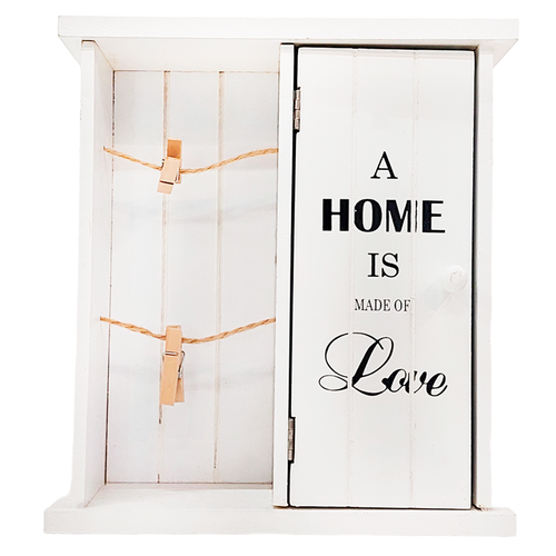 Деревянная ключница с зажимами для заметок Зимний прованс 2150₽