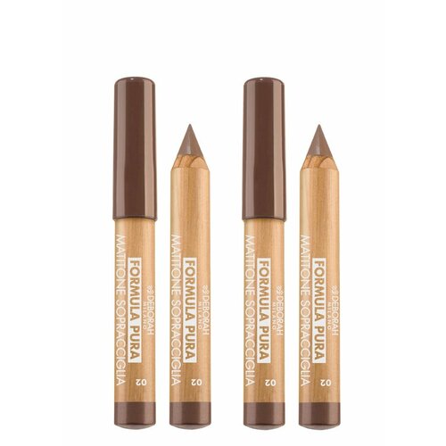 Карандаш для бровей Deborah Milano, Formula Pura Chubby Eyebrow Pencil, тон 03, 2,3 г, 2 шт.