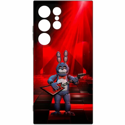 Чехол-накладка Krutoff Soft Case фнаф (FNAF) - Бонни с гитарой для Samsung Galaxy S24 Ultra черный чехол накладка krutoff soft case фнаф fnaf фокси для samsung galaxy s24 черный