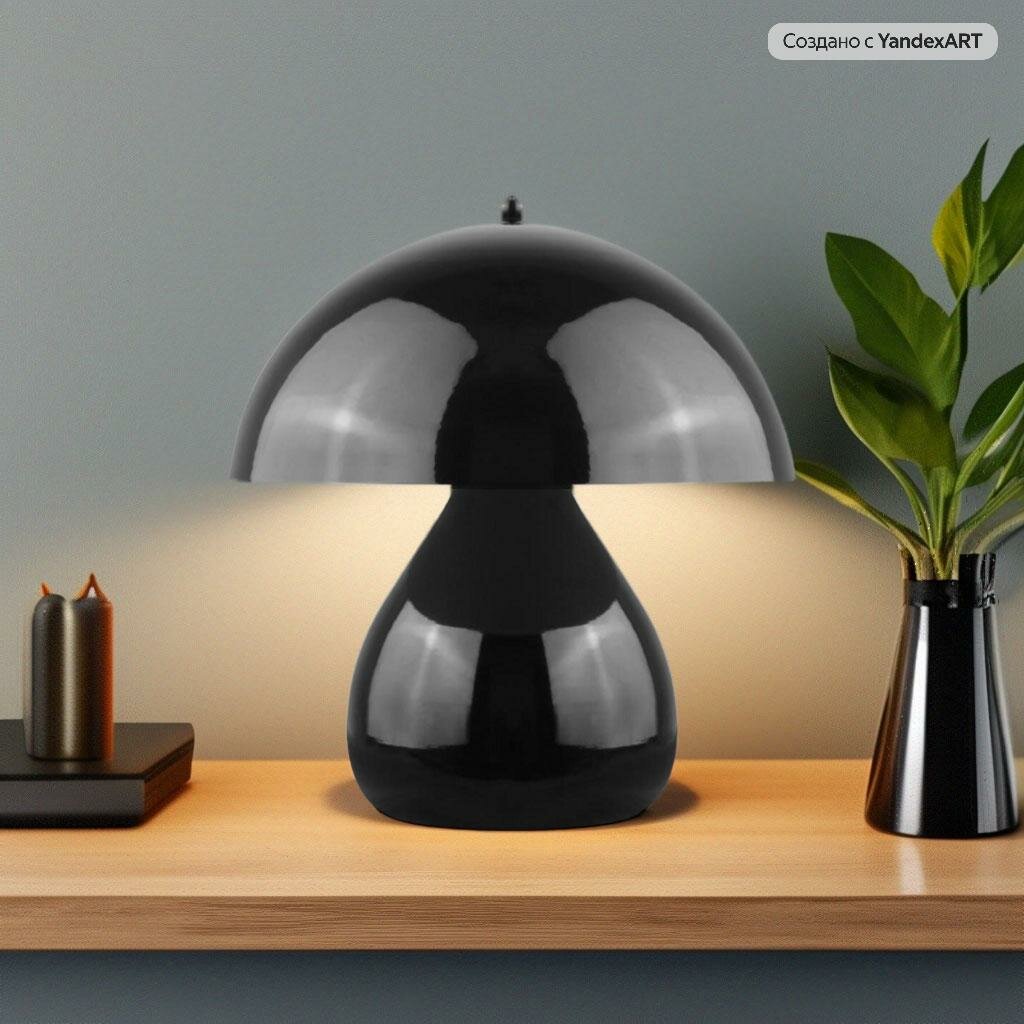 Настольный светодиодный светильник "LED Light", интерьерная лампа, торшер, цвет Черный глянцевый, D25