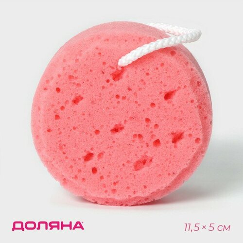 Губка для тела Доляна Cookie, 11,5×5 см, цвет розовый форма силиконовая для выпечки доляна сердцецветик 9 5×5 см цвет розовый