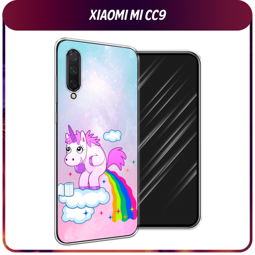 Силиконовый чехол на Xiaomi Mi CC9/Mi A3 Lite/Mi 9 Lite / Сяоми Mi CC9 Единорог какает матовый силиконовый чехол коллаж греческие скульптуры на xiaomi mi cc9 сяоми mi cc9