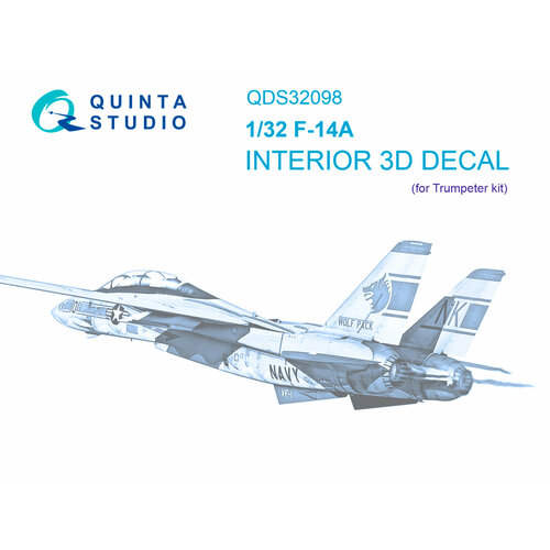 qds 48253 3d декаль интерьера кабины p 51d tamiya малая версия QDS-32098 3D Декаль интерьера кабины F-14A (Trumpeter) (Малая версия)