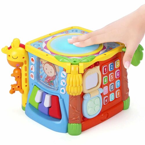 5 шт детский развивающий барабан для музыкальных инструментов Многофункциональная игрушка SHARKTOYS Музыкальный развивающий куб 30000018
