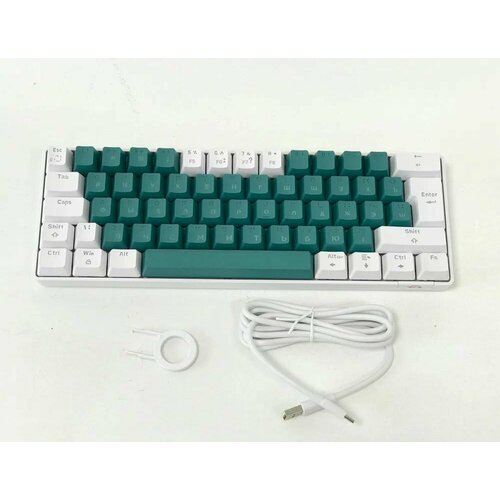 Игровая клавиатура проводная механическая клавиатура HP Red Switch Русская раскладка белый зеленый 390000₽