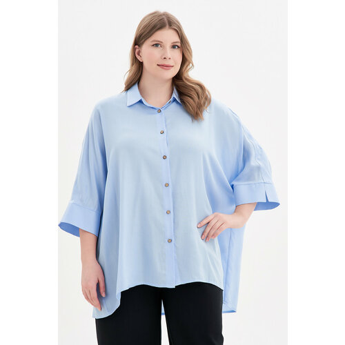 Рубашка Olsi, размер 54-58, голубой рубашка olsi размер 54 58 экрю