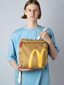 Рюкзак городской, стильный, повседневный "Пакет из Макдональдс" , унисекс