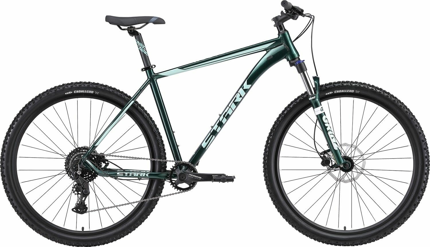 Велосипед Stark Router 29.4 HD (2024) (Велосипед Stark'24 Router 29.4 HD темно-зеленый металлик/мятный 22", HQ-0014170)