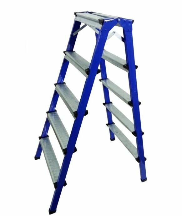 фото Стремянка 2 ступени стальная двухсторонняя 38 см.