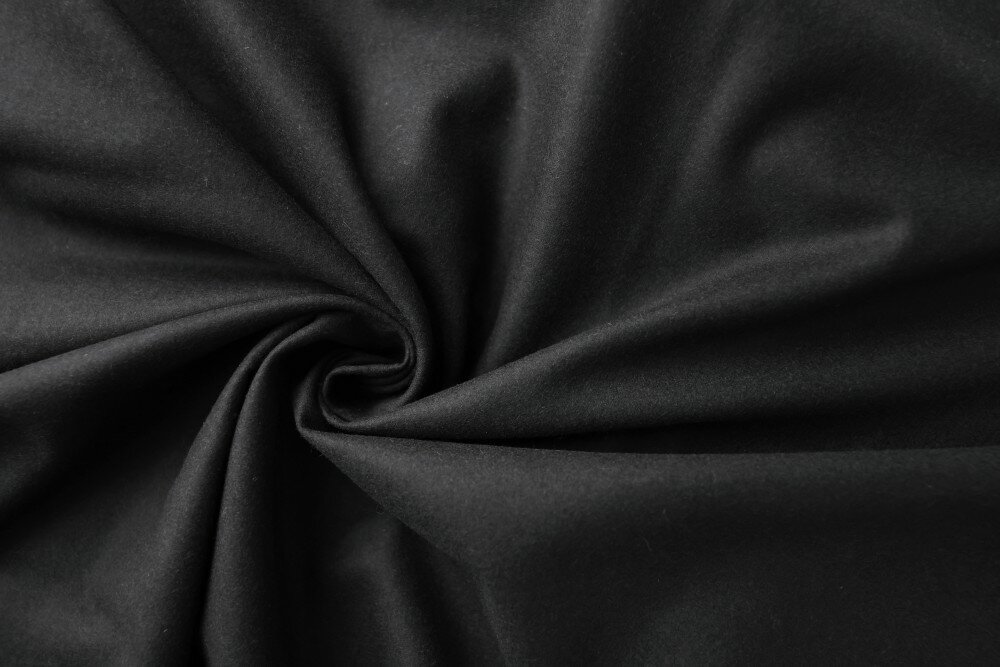 Ткань шерстяная фланель черная