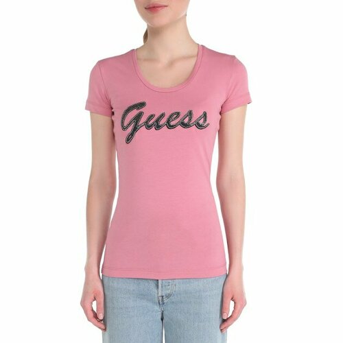 Футболка GUESS, размер XL, розовый футболка 520139 82 train fav heather cat ss tee серый s