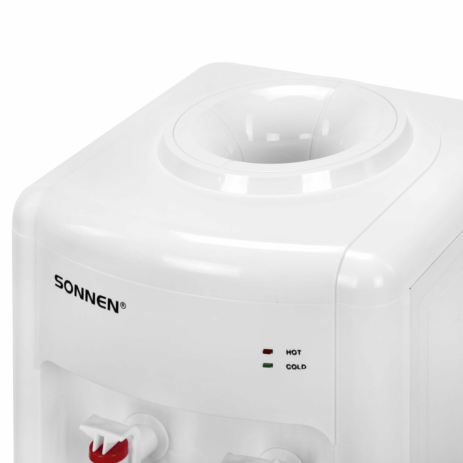 Кулер для воды напольный с нагревом и охлаждением, диспенсер с 2 кранами белый, Sonnen FSE-02W, 456172 - фотография № 7