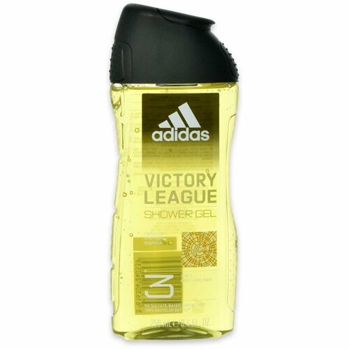 Adidas Гель для душа 3 в 1 для мужчин Victory League с гуараной безсульфатный 250 мл (из Финляндии)