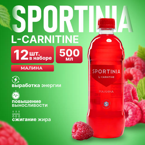 Л-карнитин жидкий жиросжигатель L-carnitine Малина 12 бутылок sportinia l карнитин ананас