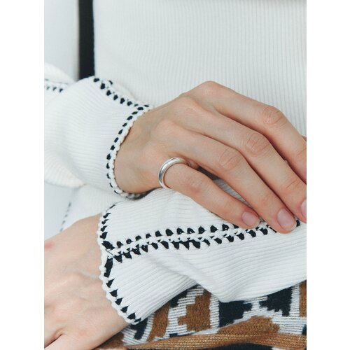 Кольцо Nana, серебро, 925 проба, серебрение, размер 16, серебристый