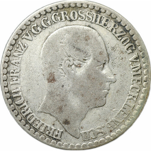 Монета 1/12 талера 1848 Мекленбург-Шверин клуб нумизмат монета 1 2 талера баварии 1779 года серебро