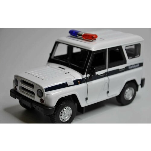 Детская игрушка металлическая инерционная машинка УАЗ Hunter Полиция/ масштаб 1:24 ось петли двери уаз 316000610602000