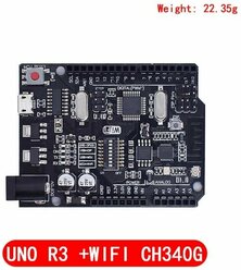 Контроллер Arduino Uno R3 с Wifi ESP8266, Atmega328P/CH340G (без USB провода)