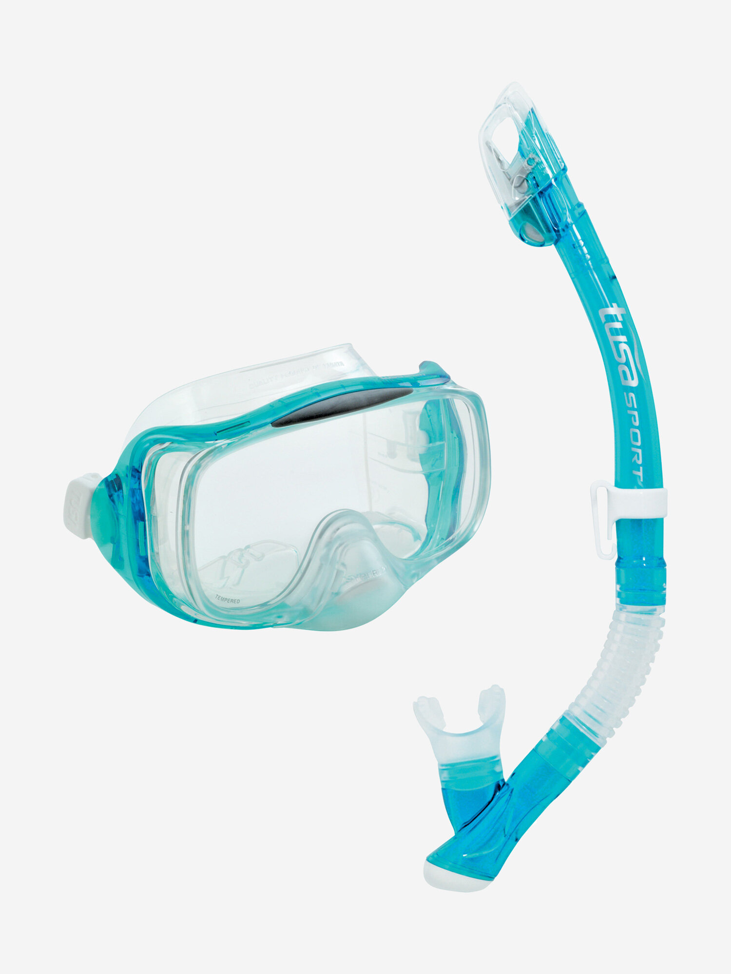 Комплект для плавания TUSA IMPREX 3-D DRY, бирюзовый, маска+трубка