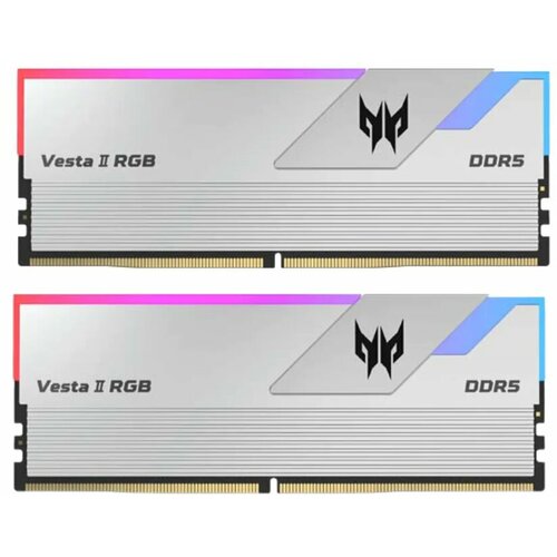 Оперативная память 32Gb DDR5 6400MHz Acer Predator Vesta II RGB Silver BL9BWWR331 2x16Gb KIT 1554000₽