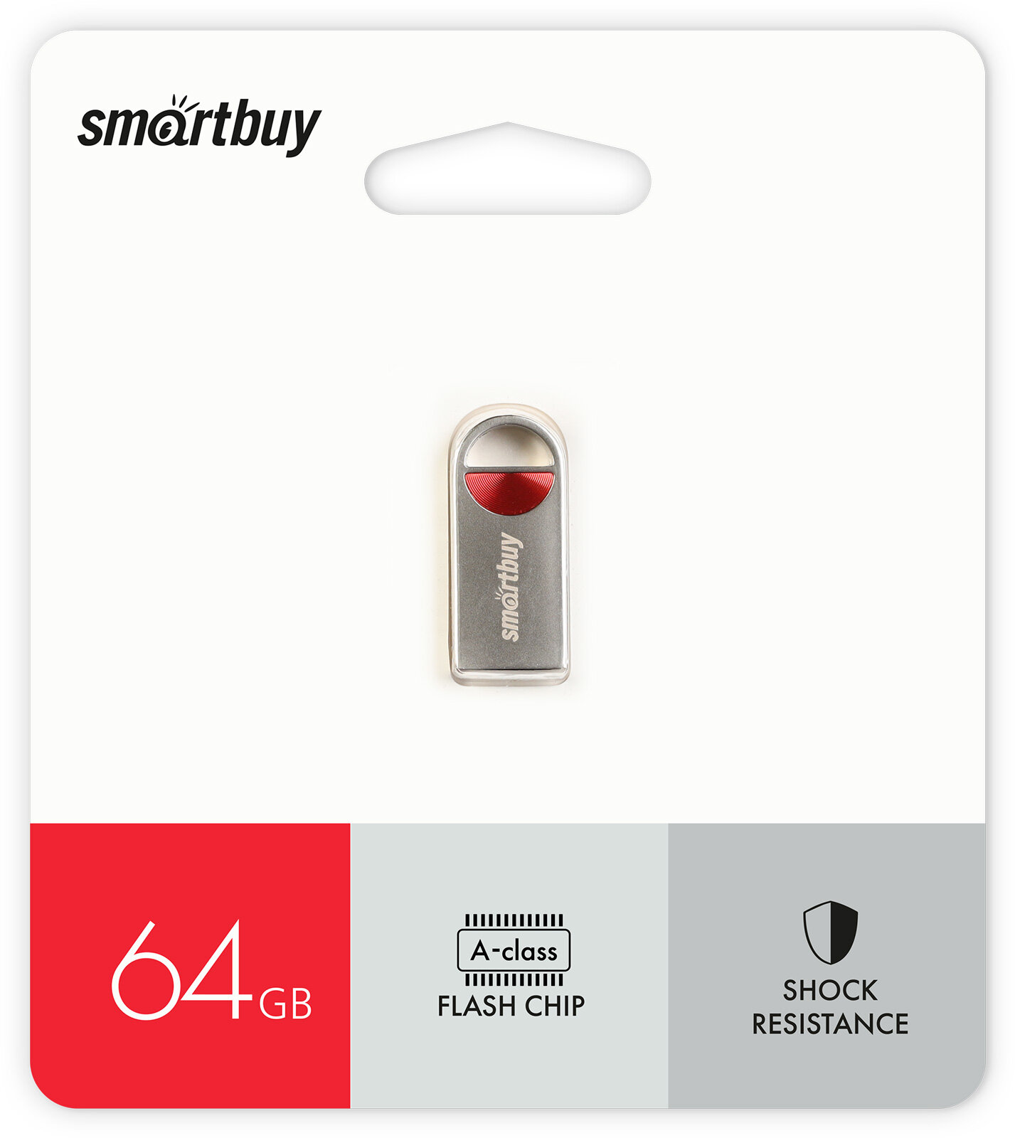 Флеш-накопитель USB 2.0 Smartbuy 64GB MC8 Metal (SB064GBMC8) красный