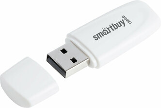 Флеш-накопитель USB 2.0 Smartbuy 128GB Scout (SB128GB2SCW), белый