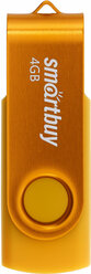 Флеш-накопитель USB 2.0 Smartbuy 4GB Twist (SB004GB2TWY), желтый