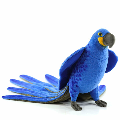 Мягкая игрушка Hansa Попугай Ара гиацинтовый, 50 см, голубой