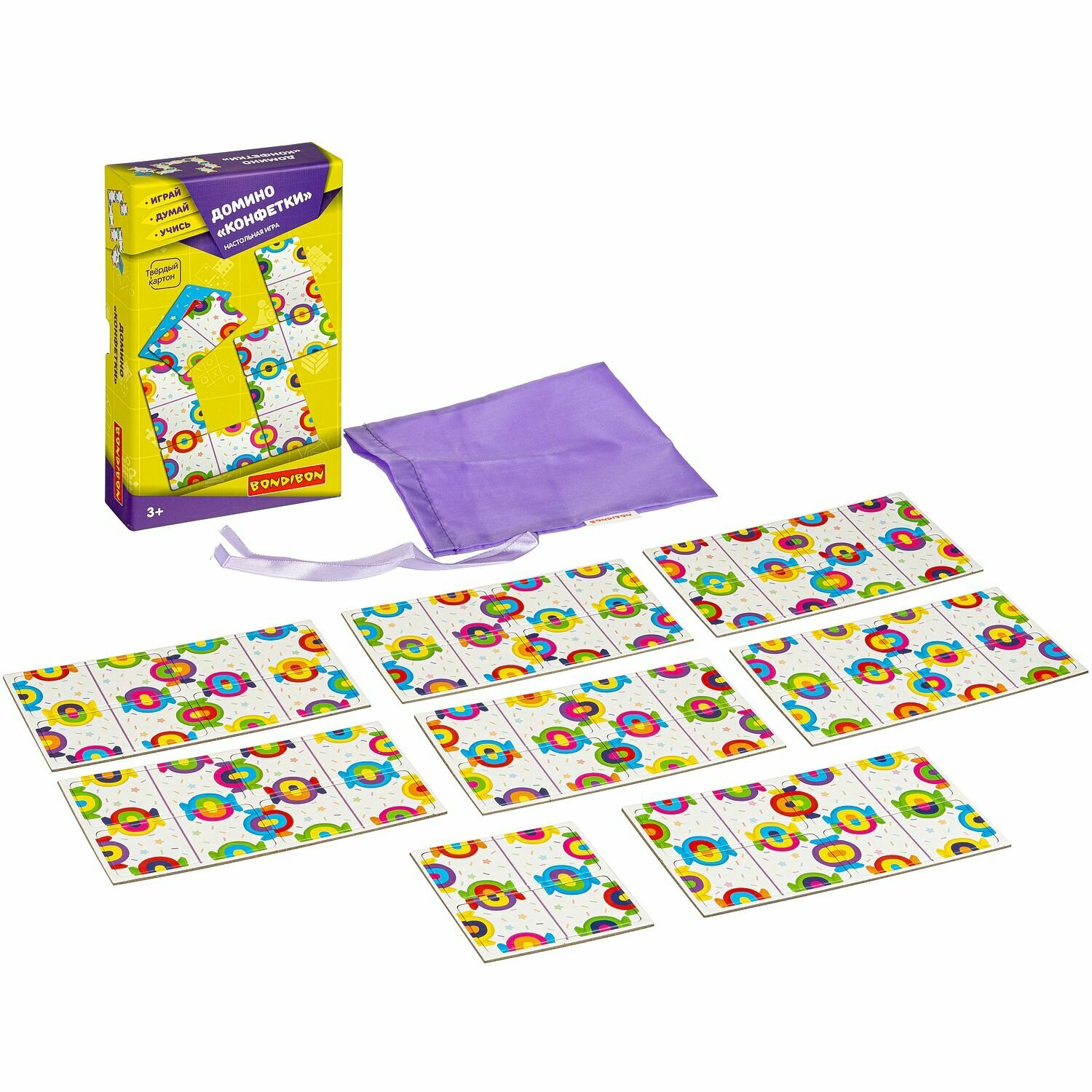 Игра настольная. Домино "КОНФЕТКИ" (ВВ4704) Bondibon - фото №8