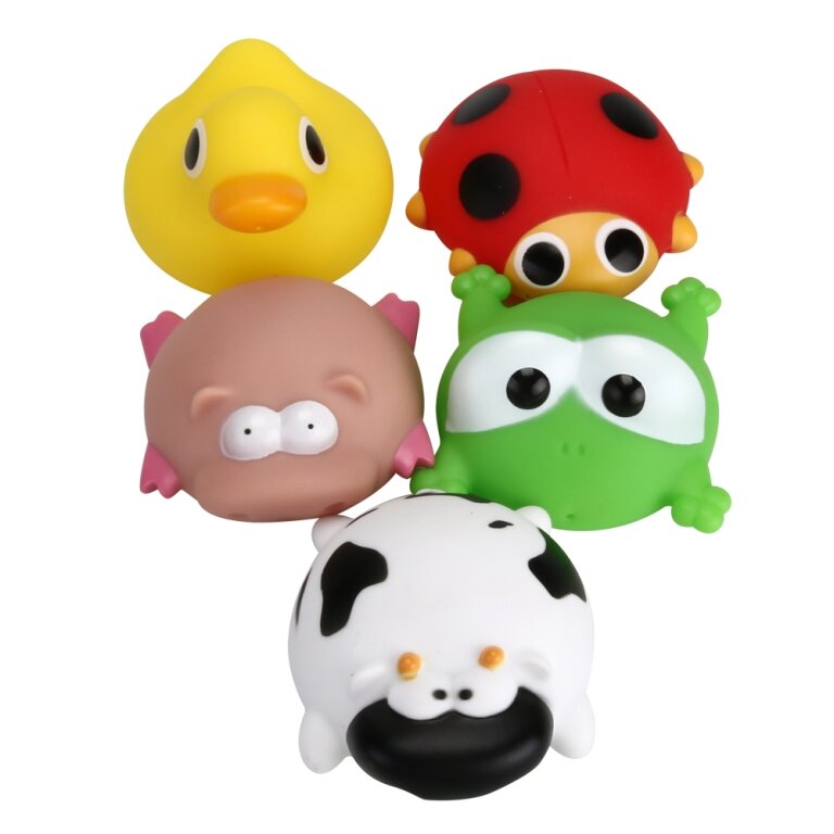 Набор игрушек для ванной Abtoys Веселое купание Сачок с 5 фигурками животных, в ассортименте PT-01369