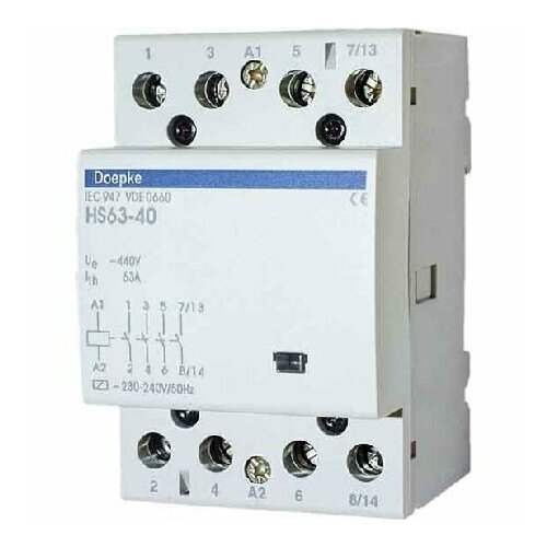 Монтажный контактор 230VAC 4 NO / 0 NC HS 63-40 230V/50HZ – Doepke – 09980418 – 4014712067202