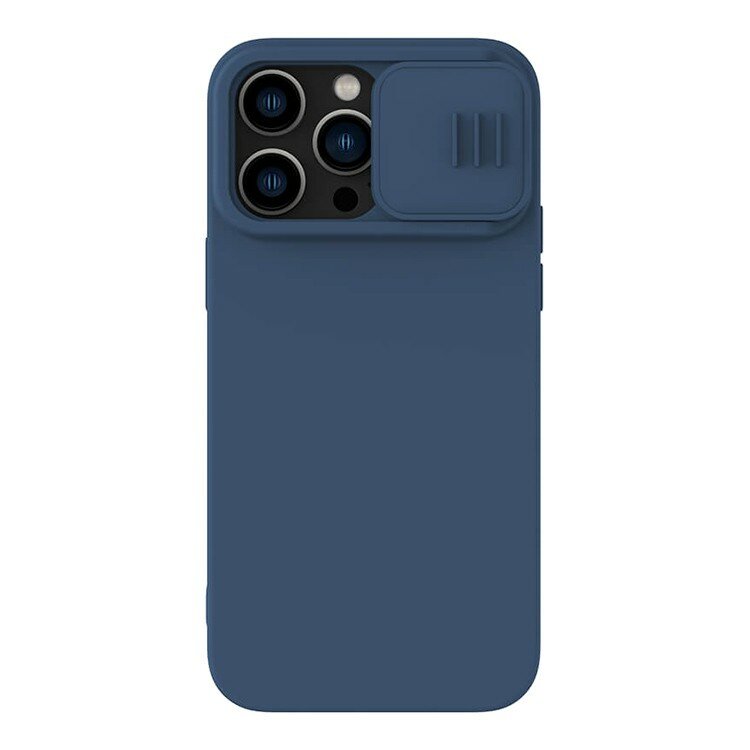 Nillkin силиконовый чехол с защитой камеры для iPhone 14 Pro, CamShield Silky Midnight Blue