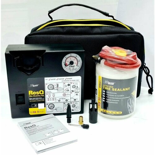 Автокомпрессор AirMan KIT ResQ - 12V, 180W, 34 л/мин (арт. 71-051) с герметиком 450мл