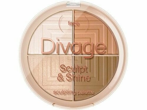 Палетка для лица скульптурирующая Divage Sculpt & Shine