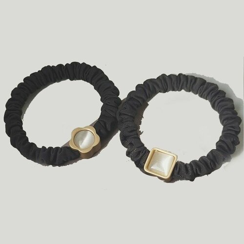 Farres cosmetics Резинка для волос TS20002 D 4 см Шарм 2 шт черные 342₽