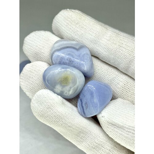 Сапфирин, голубой Агат, галтовка 1.5-2.5 см, 1 шт