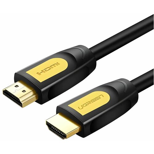 Кабель UGREEN HD101 HDMI, цвет желтый/черный, 3 м кабель ugreen hdmi 2 0 hdmi 2 0 expert 4k hdr 2 м 1 шт черный