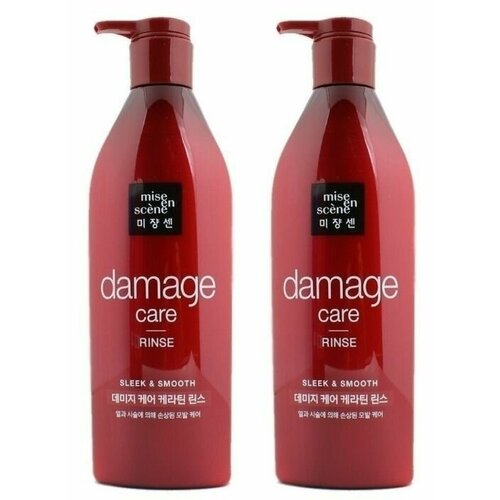 Mise en Scene Кондиционер для волос Damage care Rinse, 680 мл, 2 шт профессиональная косметика для волос c ehko keratin кондиционер ополаскиватель восстанавливающий для повреждённых волос