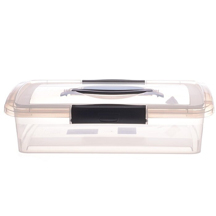 Ящик для хранения Keeplex Vision с защелками и ручкой 5 л, 37х27,4х9,5 см, прозрачный кристалл (KL252111999)
