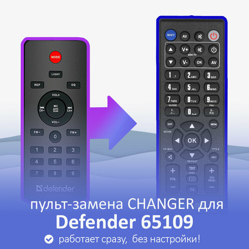 Пульт-замена для акустики Defender Rage, Defender G78 пульт irc 237 f для defender акустики