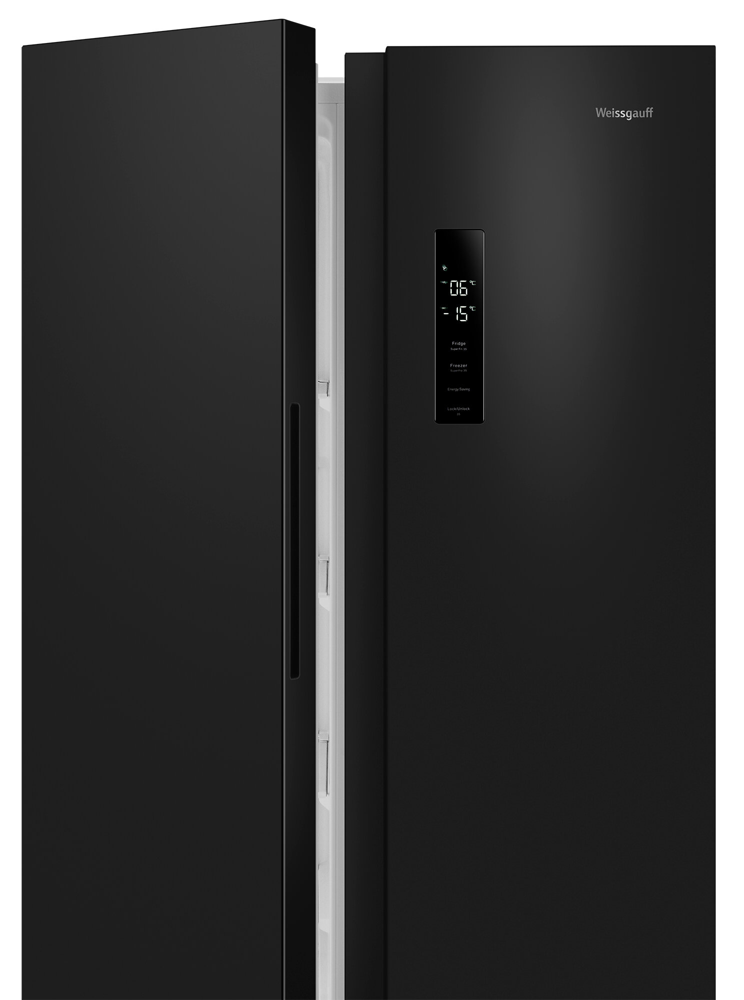 Отдельностоящий холодильник с инвертором Weissgauff WSBS 500 Inverter NoFrost Black - фотография № 12