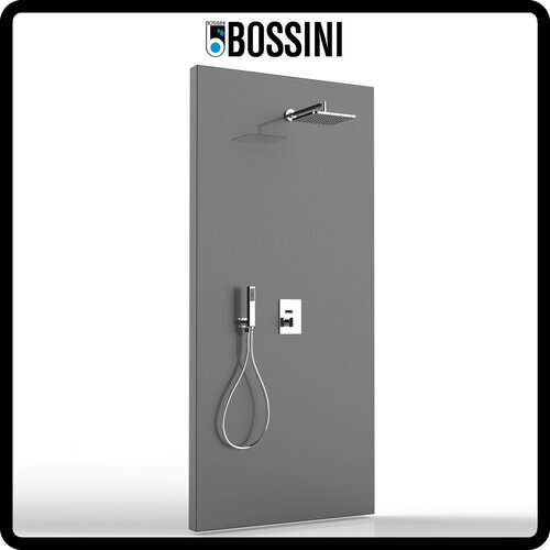 Душевая система с тропическим душем Bossini Cosmo Cube 230x230, Италия верхний душ bossini h38391 030 хром