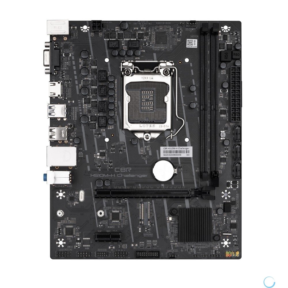 CBR H510M-H Challenger {Socket 1200, 2*DDR4, mATX, VGA+HDMI, 1*PCIEx16/1*PCIEx1/1*M.2, 3*SATA3, 4*USB2+2*USB3, Glan}